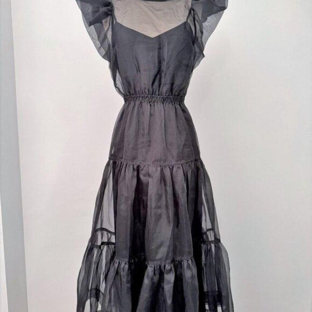 NWT JONATHAN SIMKHAI Chiana Ruffle Sleeve Midi Dress - Size 2